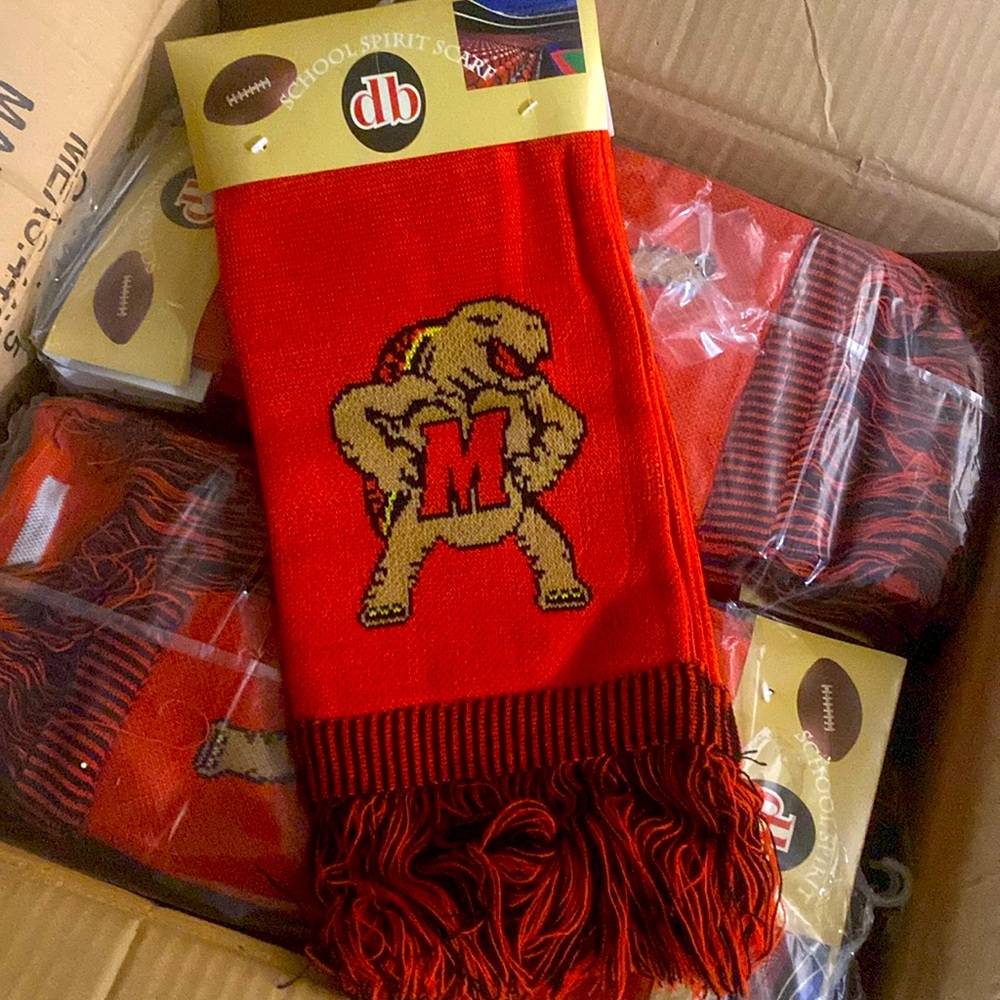 NCAA MARYLAND TERRAPINS winter knit scarf men’s womens kids